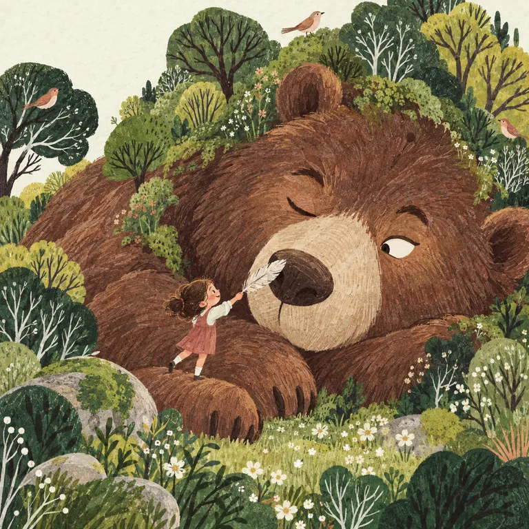 An example picture in the Decorative Gouache style